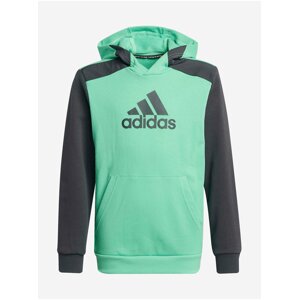 Černo-zelená klučíčí mikina Adidas Performance