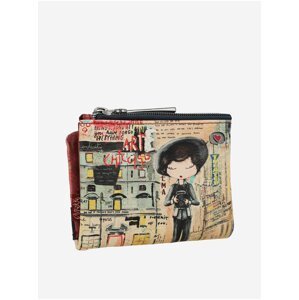 Béžová dámská vzorovaná malá peněženka Anekke City Art