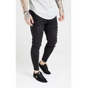 Černé pánské skinny fit džíny  DENIMS SKINNY DISTRESED