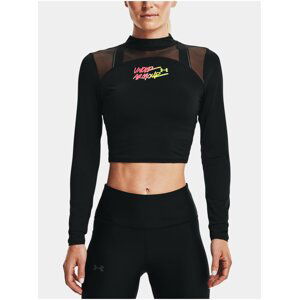 Černé dámské tričko Under Armour HG Q3 Crop Mockneck