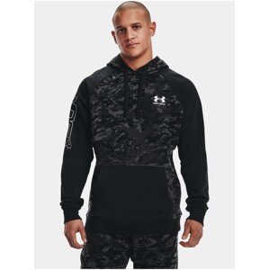 Mikina Under Armour RIVAL FLC CAMO SCRIPT HD- černá