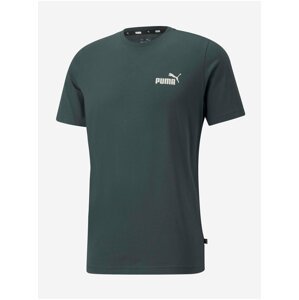 Tmavě zelené pánské tričko Puma ESS Small Logo Tee