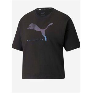 Černé dámské tričko s potiskem Puma Cyber Graphic Tee