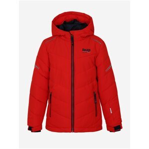 Červená klučičí zimní bunda s kapucí LOAP