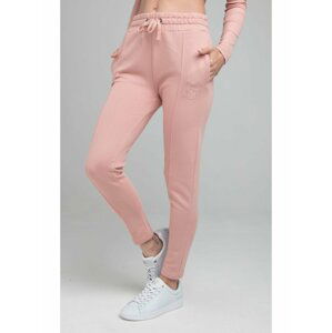 Růžové dámské tepláky JOGGERS WAIST HIGH