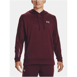 Mikina Under Armour UA ARMOUR TERRY HOODIE- červená