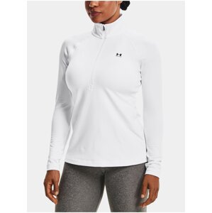 Tričko Under Armour UA Authentics CG 1/2 Zip- bílá