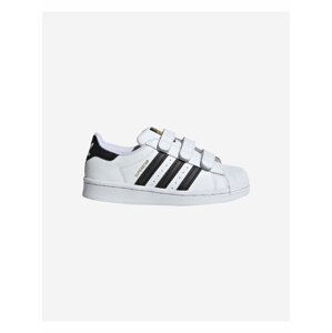 Bílé dětské kožené tenisky adidas Originals Superstar