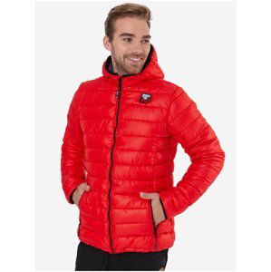 Červená pánská prošívaná zimní bunda s kapucí SAM 73 Blaise