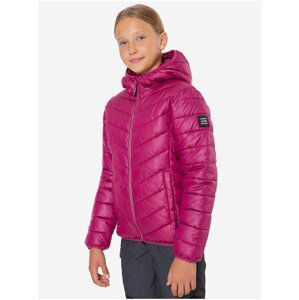 Tmavě růžová holčičí prošívaná zimní bunda s kapucí SAM 73 Hermiona