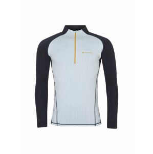 Bílo-černé pánské sportovní tričko se stojáčkem Alpine Pro PEGASOS 2