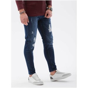 Tmavě modré pánské slim fit džíny P1064