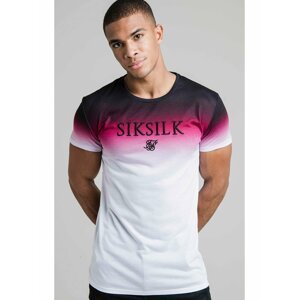 Růžovo-bílé pánské tričko TEE GYM EMBROIDERY FADE HIGH S/S