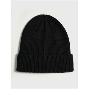 Doplňky - Dětská žebrovaná čepice Beanie Černá