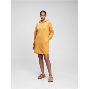 Žluté dámské šaty hoodie swtshirt dress GAP