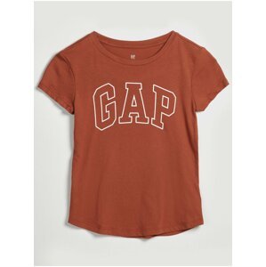 Hnědé holčičí tričko s logem GAP