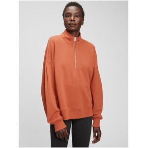 Oranžová dámská mikina half zip GAP