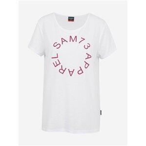 Bílé dámské tričko s potiskem SAM 73 Arias
