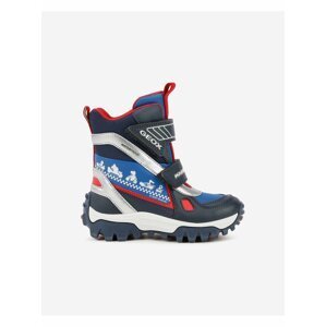Černo-modré dětské voděodolné zimní boty Geox Himalaya