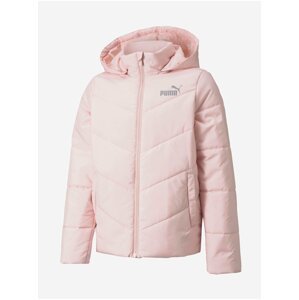 Světle růžová holčičí prošívaná bunda Puma Ess Padded HD Jacket G