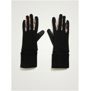 Černé dámské rukavice Desigual Animal Patch