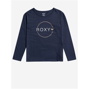 Tmavě modré holčičí tričko s potiskem Roxy