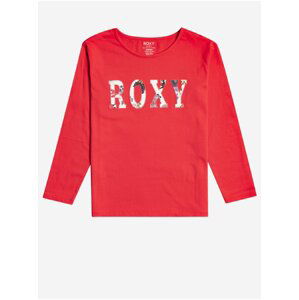Červené holčičí tričko s potiskem Roxy