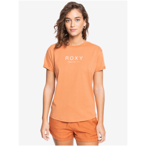 Oranžové tričko s potiskem Roxy