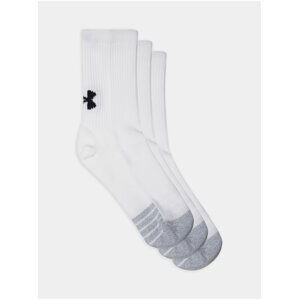 Ponožky Under Armour UA Yth Heatgear Crew 3pk-WHT