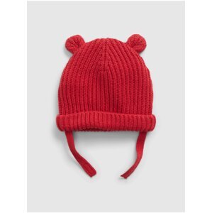 Doplňky - Dětská čepice bear beanie Červená