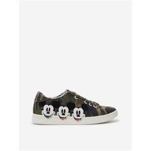 Khaki dámské tenisky Desigual Cosmic Mickey