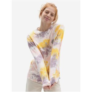 Žluto-fialové dámské batikované tričko VANS Mascy