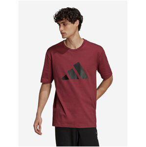 Vínové pánské tričko adidas Performance M FI 3B Tee