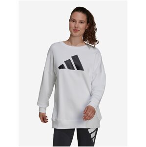 Bílá dámská mikina s potiskem adidas Performance W FI 3B CREW