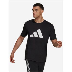 Černé pánské tričko s potiskem adidas Performance M FI 3B Tee