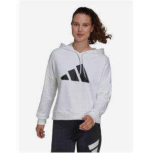 Bílá dámská mikina s potiskem adidas Performance W FI 3B Hoodie