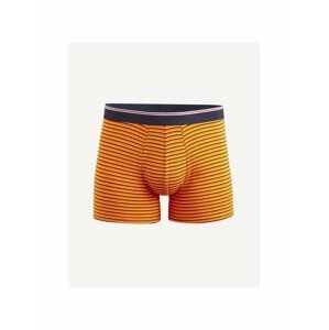 Oranžové pánské pruhované boxerky Celio Mitch