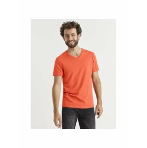 Oranžové pánské basic tričko Celio Neuniv