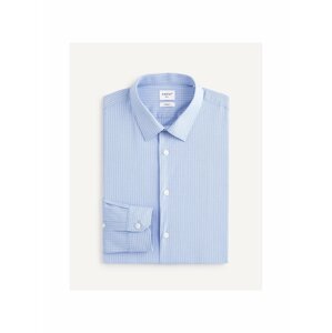 Bílo-modrá pánská kostkovaná košile Celio