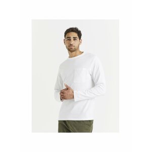 Bílé pánské basic tričko s kapsou Celio