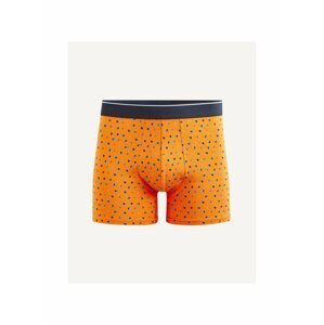 Oranžové pánské vzorované boxerky Celio