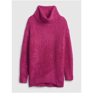 Tmavě růžový dámský svetr s rolákem GAP