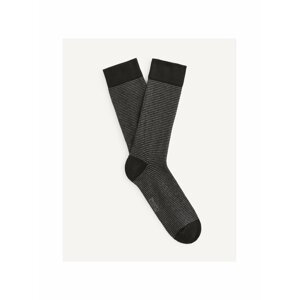 Černé pruhované ponožky Celio Vicaire