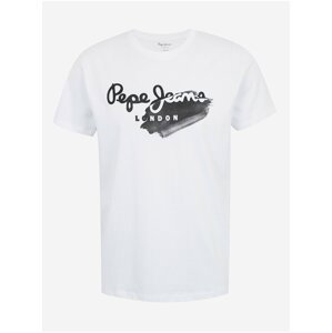 Černo-bílé pánské tričko Pepe Jeans Terry