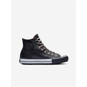 Černé unisex kotníkové kožené tenisky Converse Chuck Taylor All Star Winter Waterproof