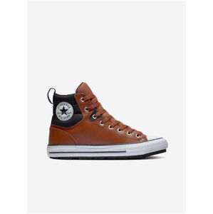 Černo-hnědé unisex kotníkové tenisky Converse Chuck Taylor All Star Faux Leather Berkshire Boot