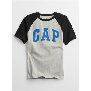 Šedé klučičí tričko GAP logo short sleeve