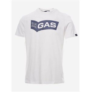 Bílé pánské triko s potiskem GAS Mauri