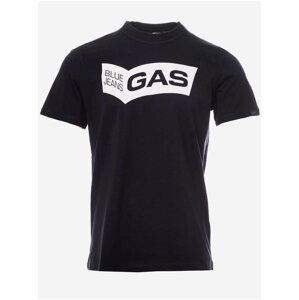 Černé pánské triko s potiskem GAS Mauri