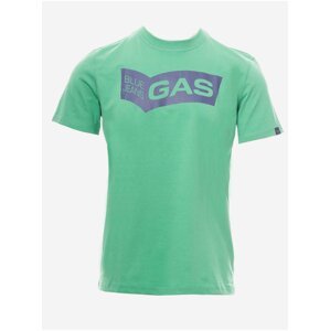 Mentolové pánské triko s potiskem GAS Mauri